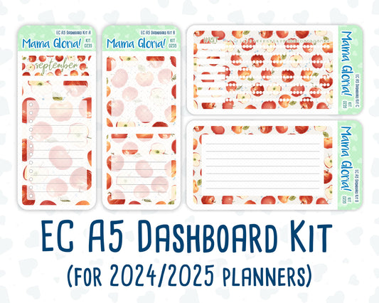 Kit 0235 - A5 - EC Notes Pages - September - Apple Orchard - Dashboard Kit | Productivity Page | 2024/2025