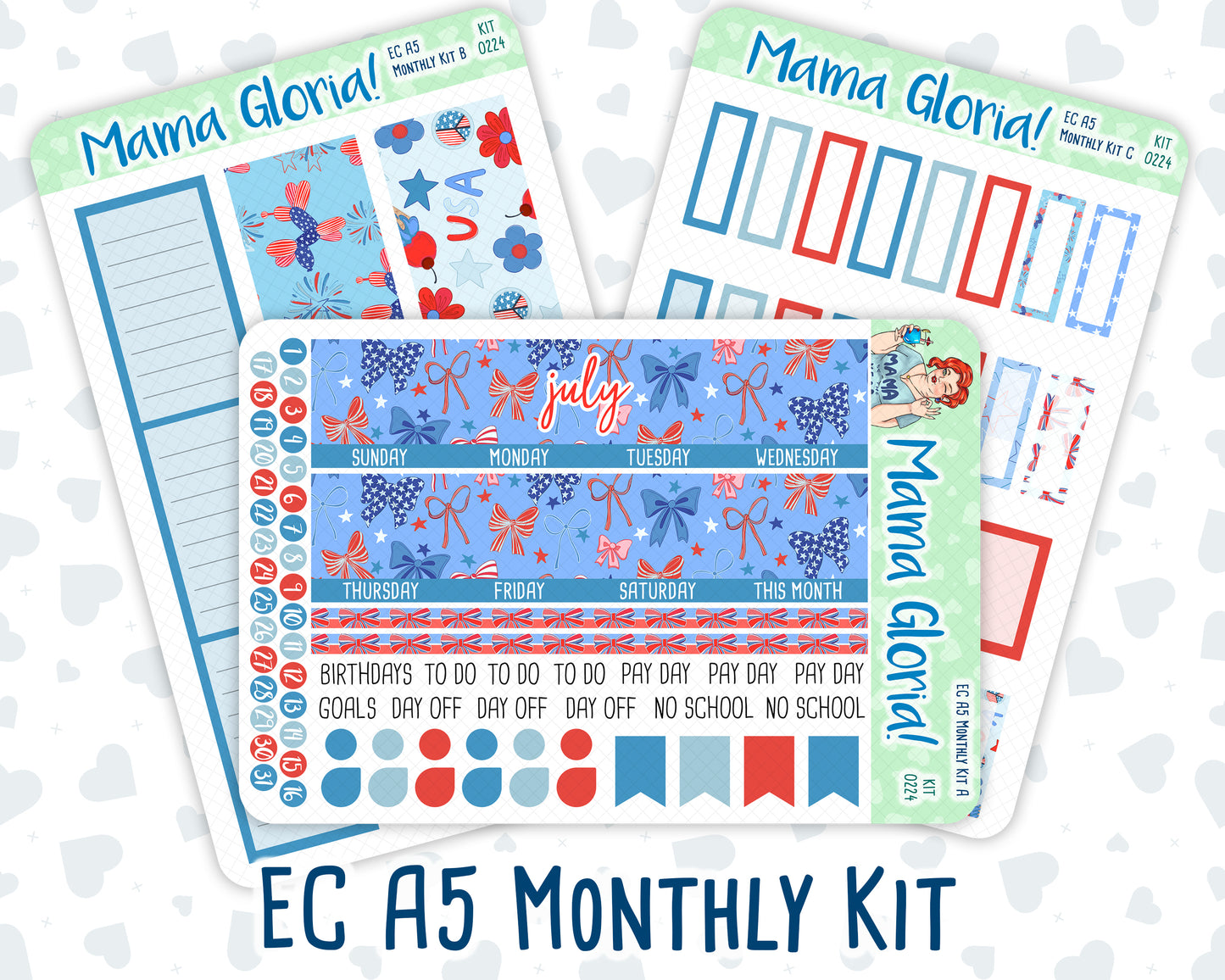 Kit 0224 - A5 - EC Monthly Kit - July - Patriotic Parade