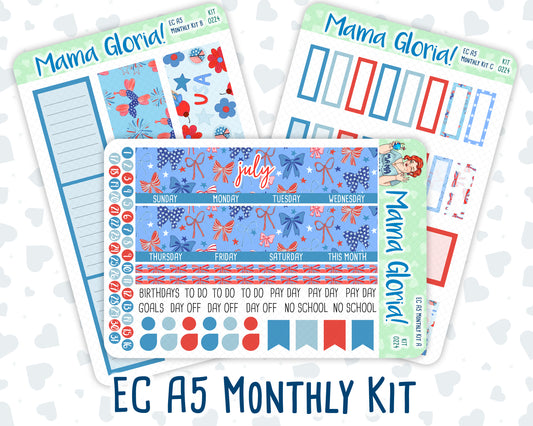 Kit 0224 - A5 - EC Monthly Kit - July - Patriotic Parade