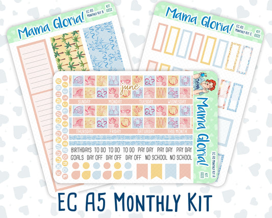 Kit 0222 - A5 - EC Monthly Kit - June - Beach Day