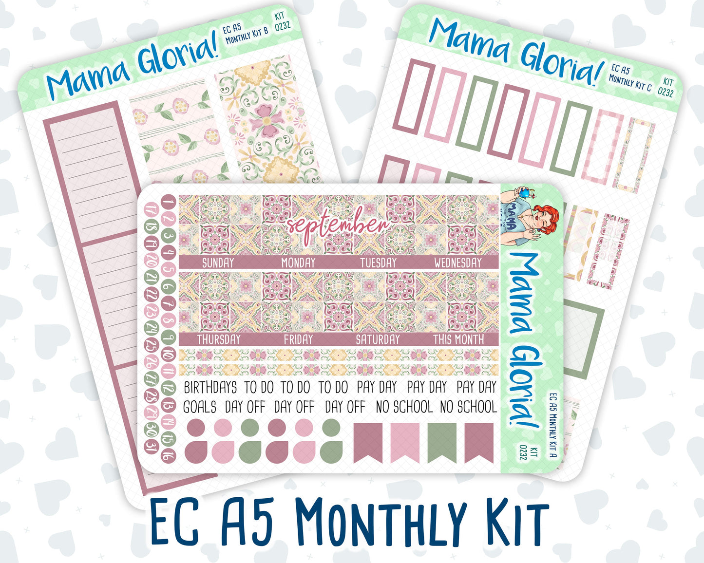 Kit 0232 - A5 - EC Monthly Kit - September - Heirloom Garden