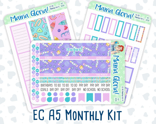 Kit 0230 - A5 - EC Monthly Kit - August - School Daze