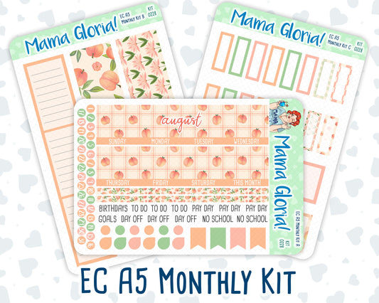 Kit 0228 - A5 - EC Monthly Kit - August - Just Peachy