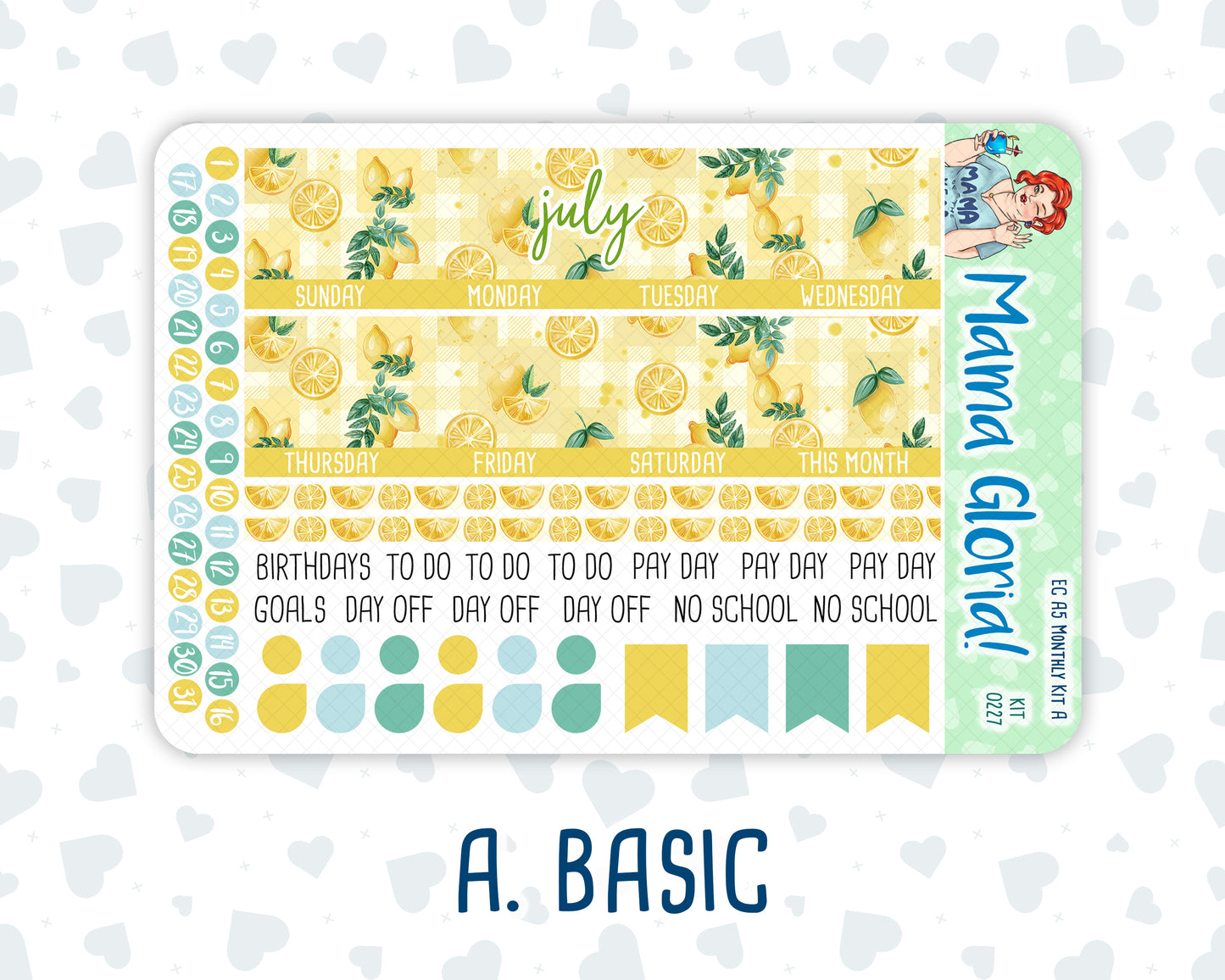 Kit 0227 - A5 - EC Monthly Kit - July - Lemon Grove