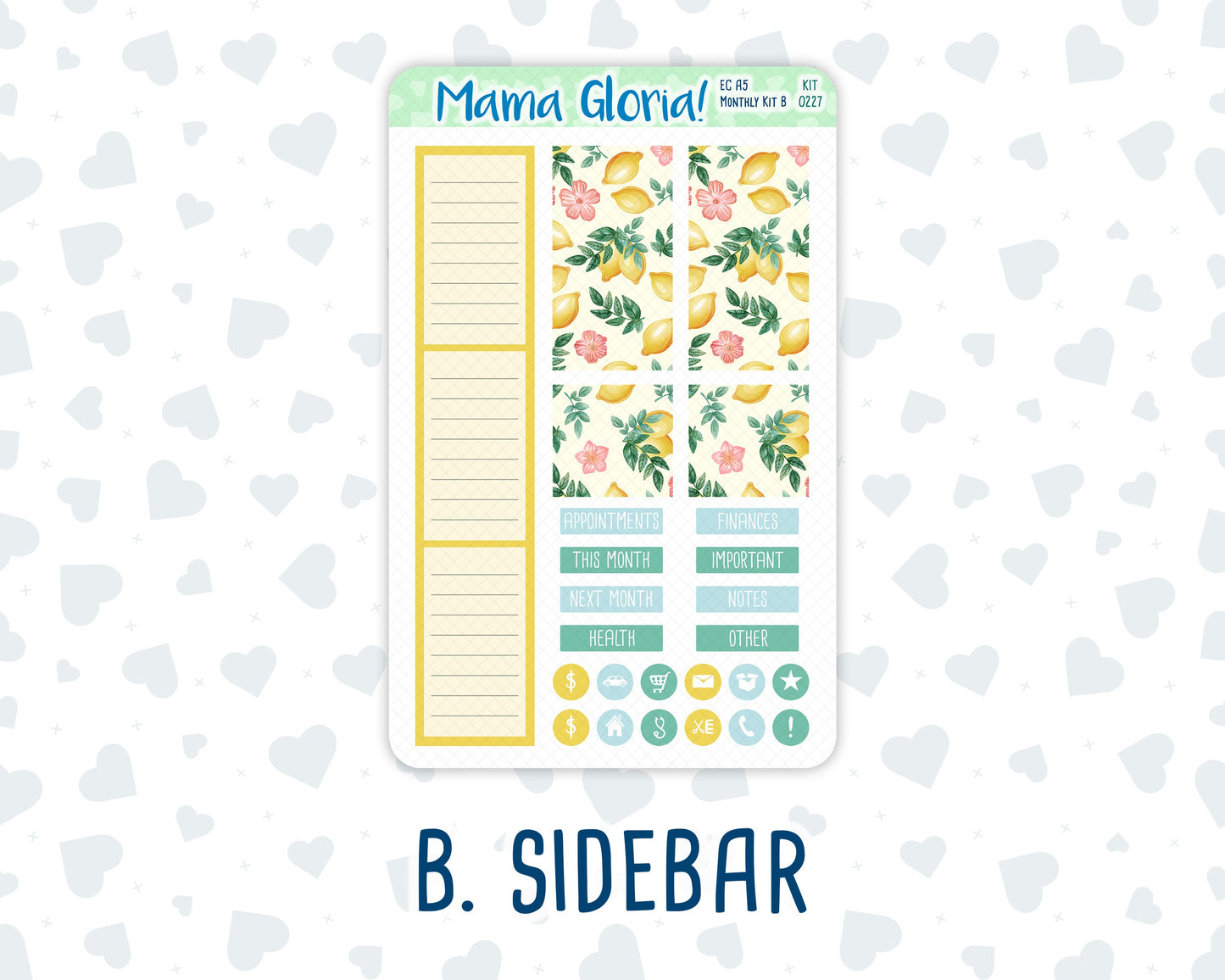 Kit 0227 - A5 - EC Monthly Kit - July - Lemon Grove