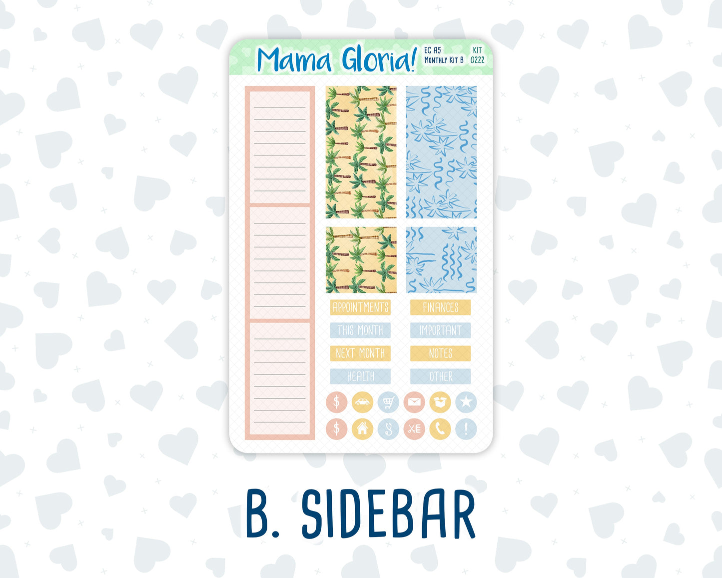 Kit 0222 - A5 - EC Monthly Kit - June - Beach Day