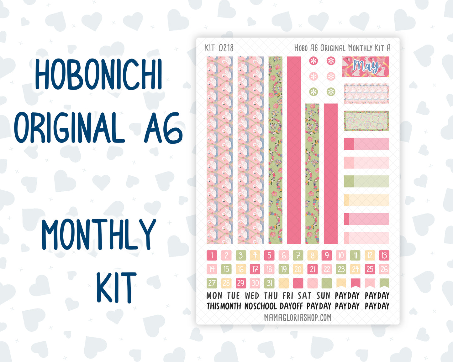 Kit 0218 A6 Hobonichi Original– Monthly - Mother's Love- May