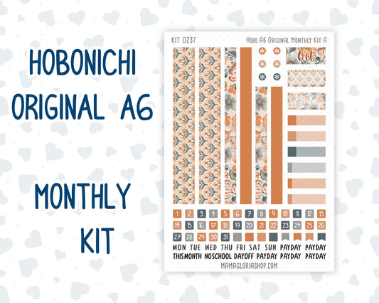 Kit 0237 - A6 Hobonichi Original - Monthly Kit - October - Forest Folk