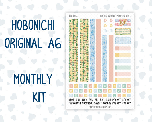 Kit 0222 - A6 Hobonichi Original - Monthly Kit - June - Beach Day