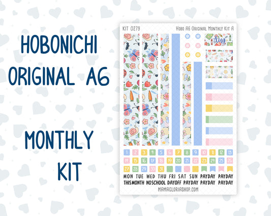 Kit 0279 - A6 Hobonichi Original - Monthly Kit - August - Not Ready For School