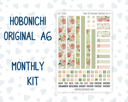 Kit 0295 - A6 Hobonichi Original - Monthly Kit - September - Apple Harvest