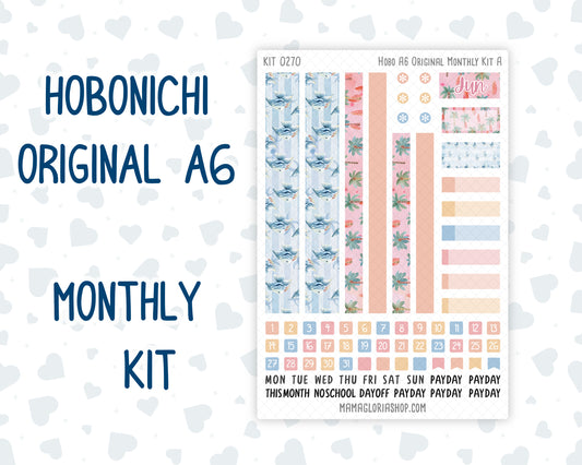 Kit 0270 - A6 Hobonichi Original - Monthly Kit - June - Beachside Bliss