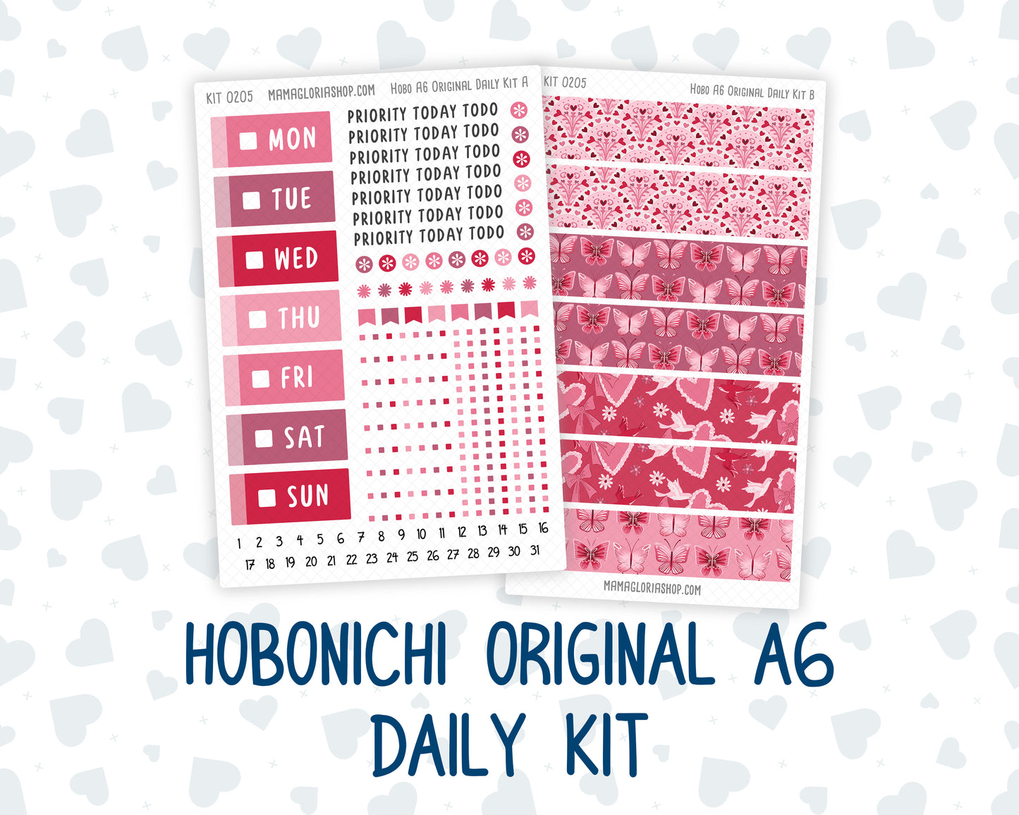 Kit 0205- A6 Hobonichi Original – Daily Kit - Dancer's Heart - February