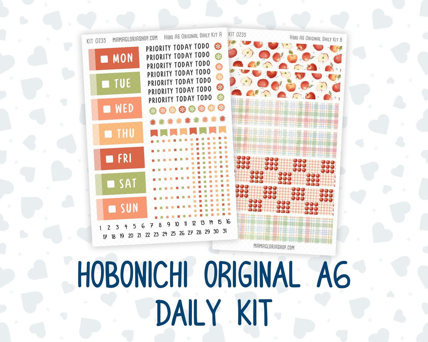 Kit 0235 - A6 Hobonichi Original - Daily Kit - September - Apple Orchard