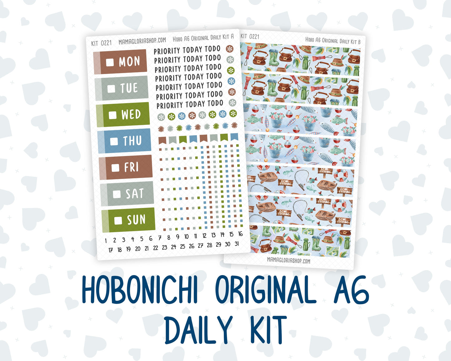 Kit 0221 - A6 Hobonichi Original - Daily Kit - June - Gone Fishing