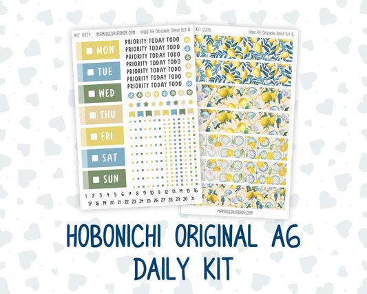 Kit 0274 - A6 Hobonichi Original - Daily Kit - July - Sunny Lemon Shore