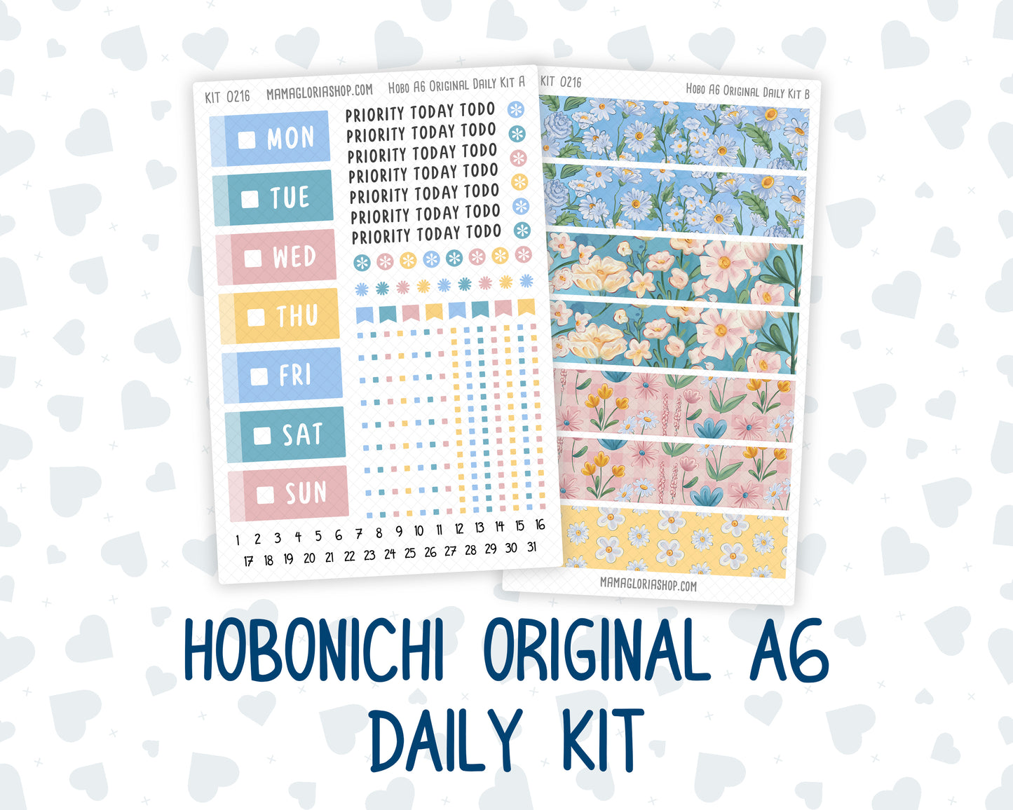 Kit 0216- A6 Hobonichi Original – Daily Kit - Daisy Days - May