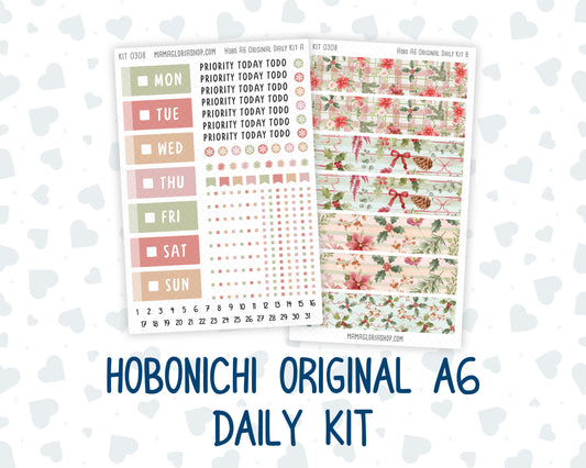Kit 0308 - A6 Hobonichi Original - Daily Kit - December - Knit & Holly