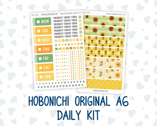 Kit 0277 - A6 Hobonichi Original - Daily Kit - August - Sunflower Drama Club