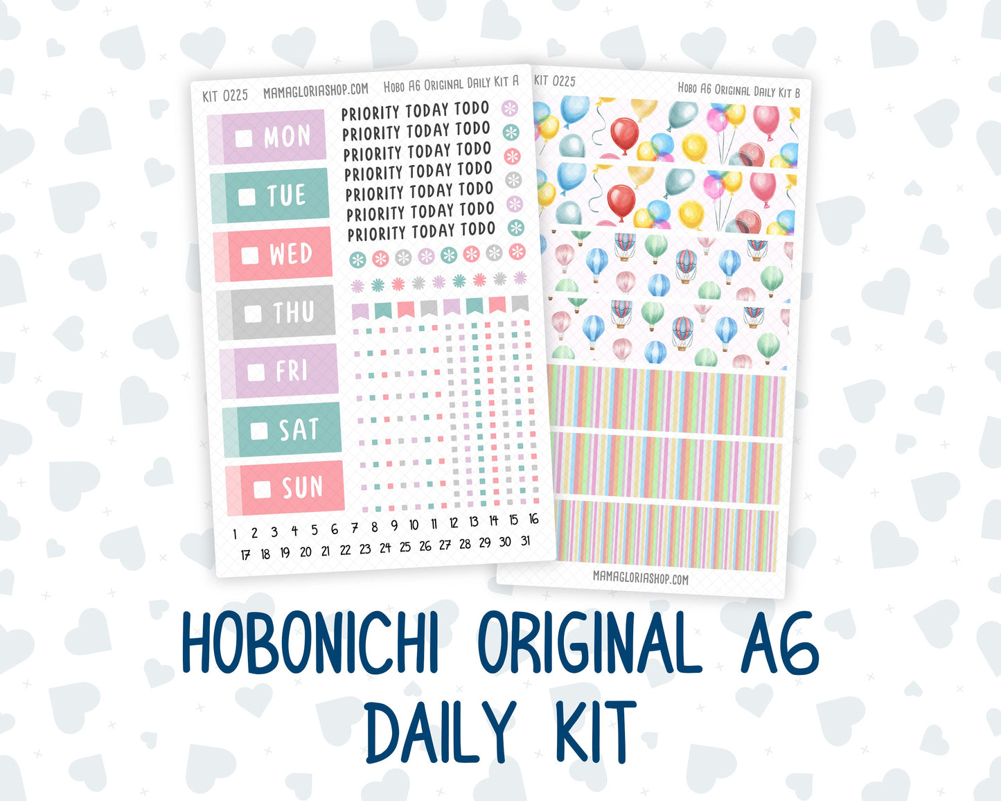 Kit 0225 - A6 Hobonichi Original - Daily Kit - July - Carnival Joy