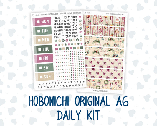 Kit 0307 - A6 Hobonichi Original - Daily Kit - December - Velvet Hearth