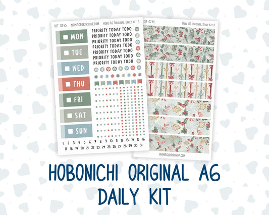 Kit 0245 - A6 Hobonichi Original - Daily Kit - December - Vintage Christmas