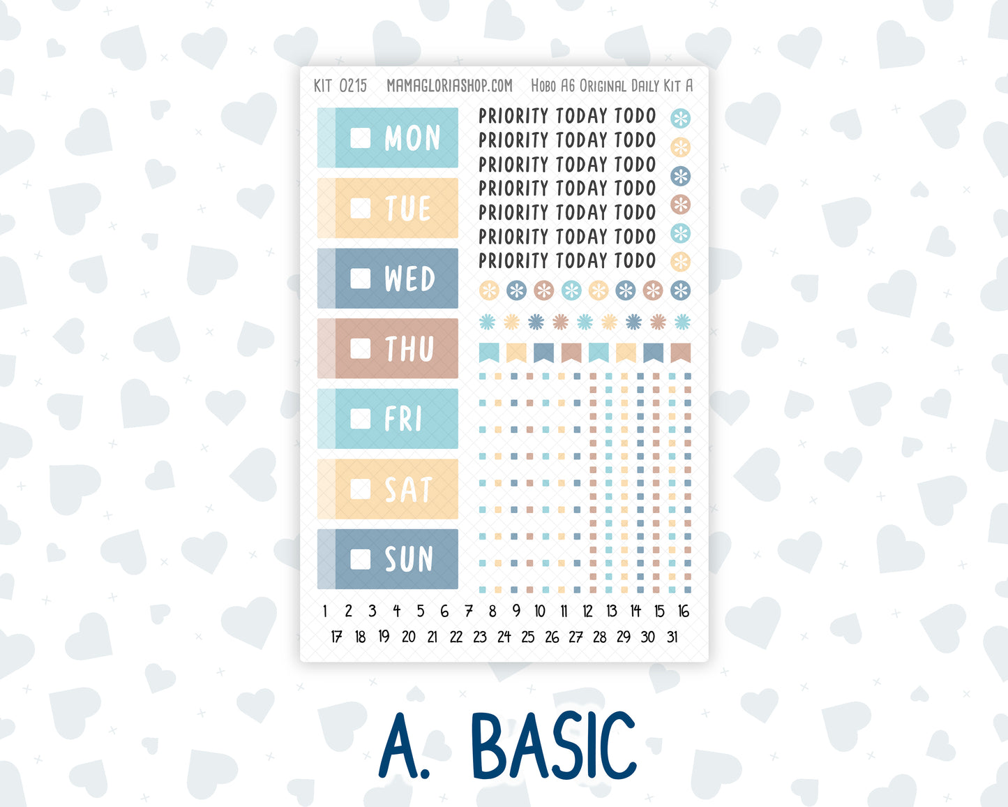 Kit 0215- A6 Hobonichi Original – Daily Kit - Easter Morning - April