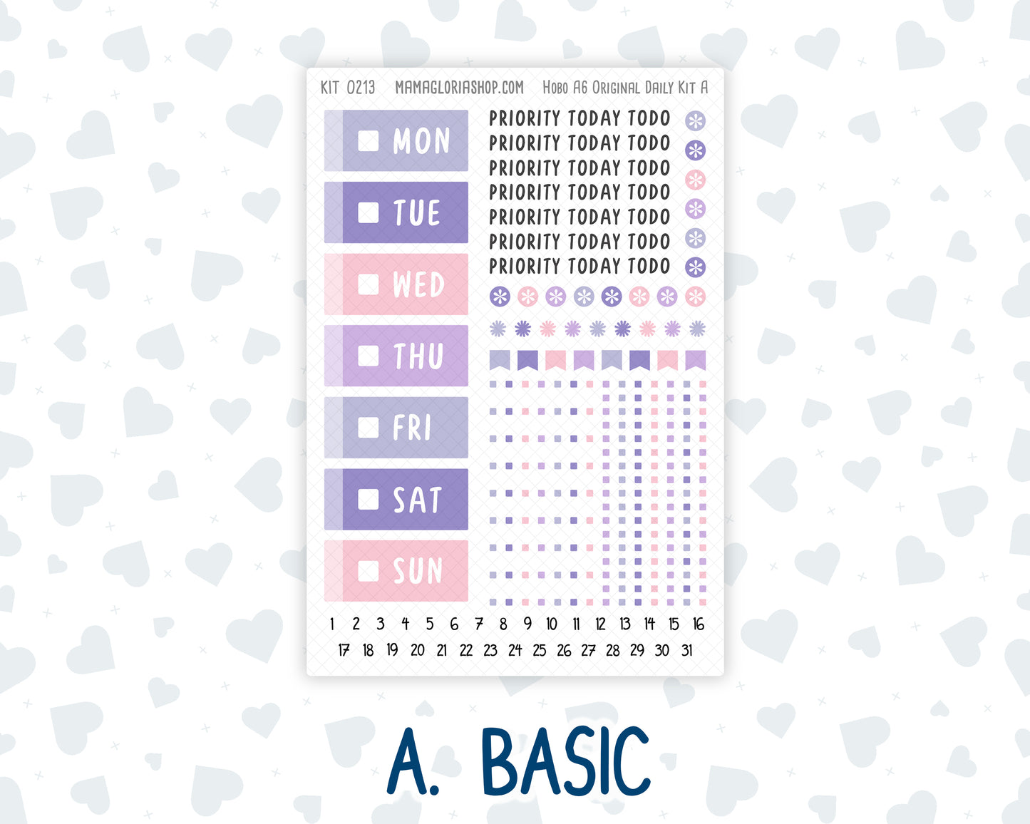 Kit 0213- A6 Hobonichi Original– Daily Kit - Provence - April