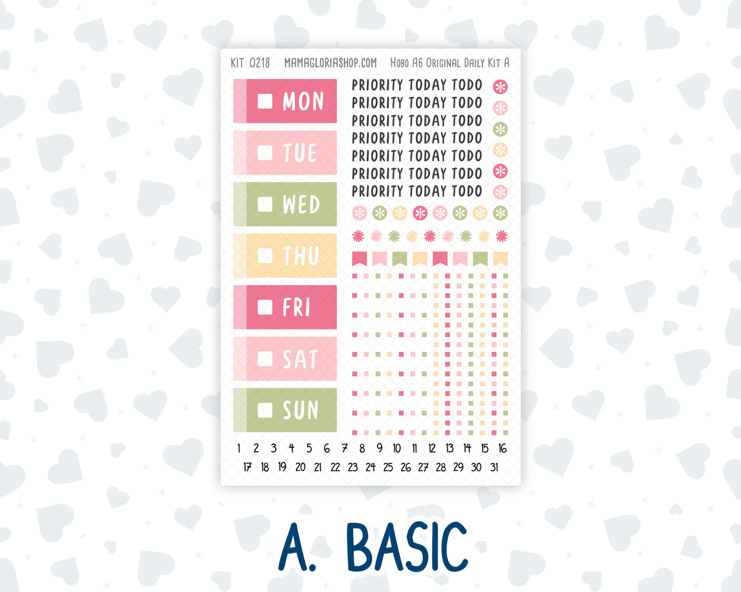Kit 0218- A6 Hobonichi Original – Daily Kit - Mother's Love - May
