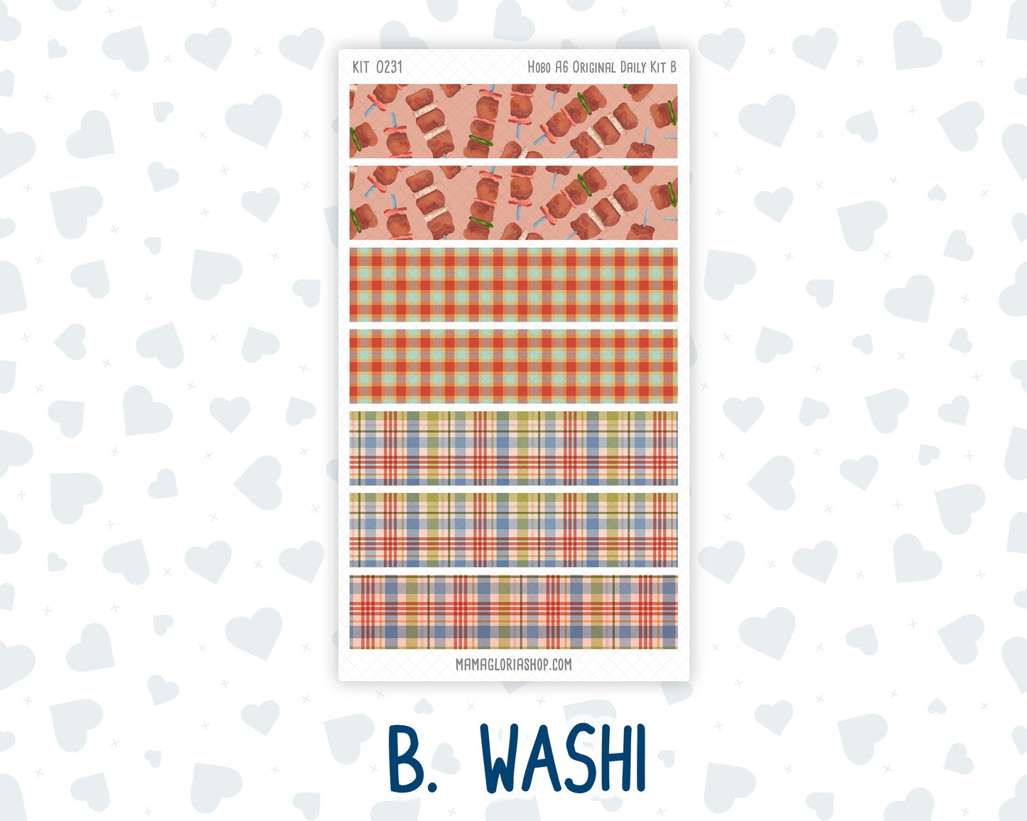 Kit 0231 - A6 Hobonichi Original - Daily Kit - August - Backyard BBQ
