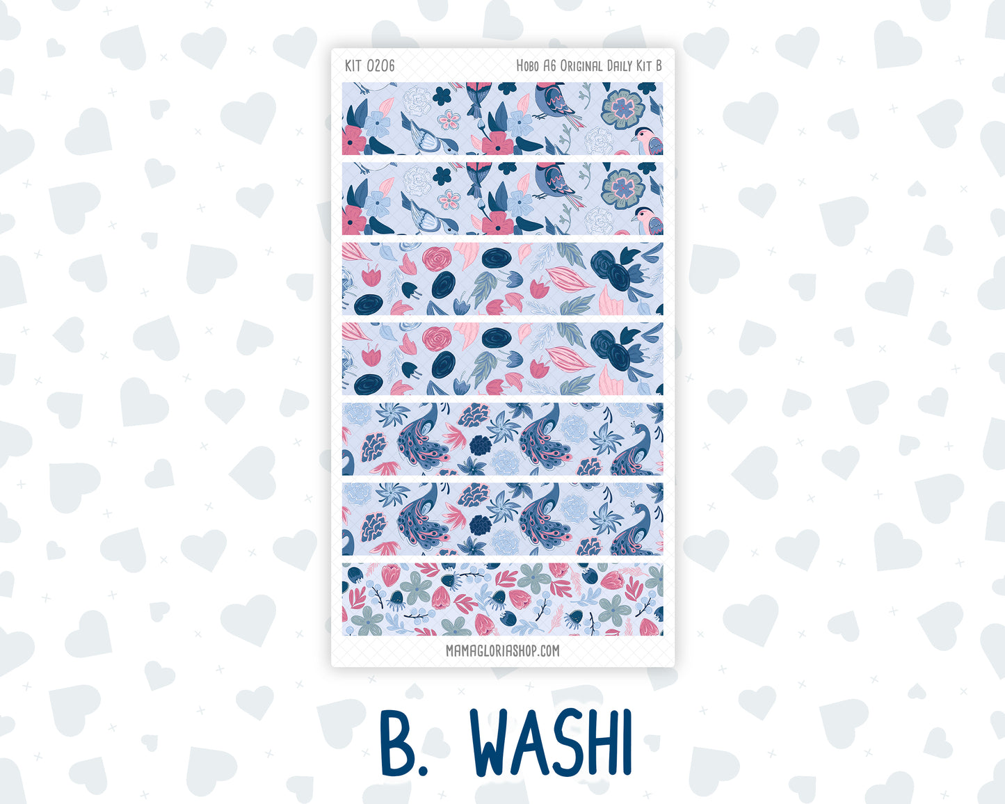 Kit 0206- A6 Hobonichi Original– Daily Kit - Feathered Romance - February