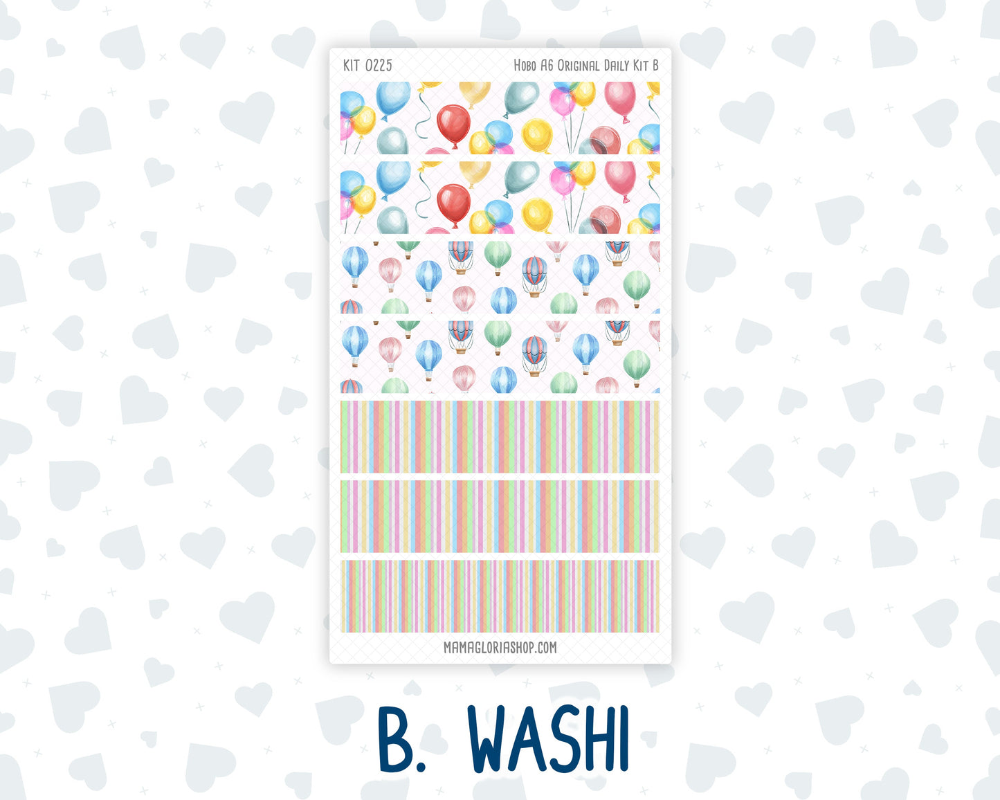 Kit 0225 - A6 Hobonichi Original - Daily Kit - July - Carnival Joy