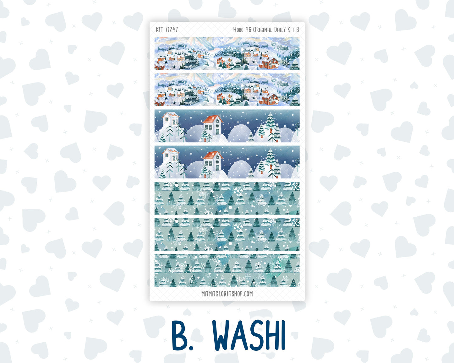Kit 0247 - A6 Hobonichi Original - Daily Kit - December - Snow Day Adventures