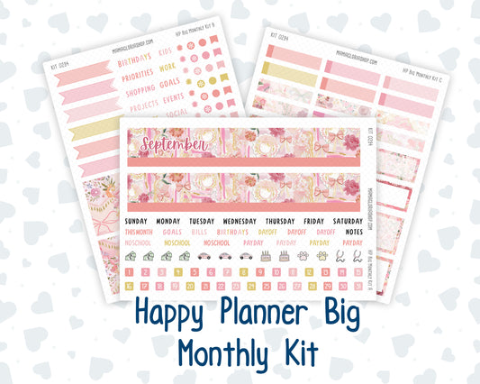 Kit 0294 - HP Big - Monthly Kit - September - Rosy Reveria - For Big Happy Planner