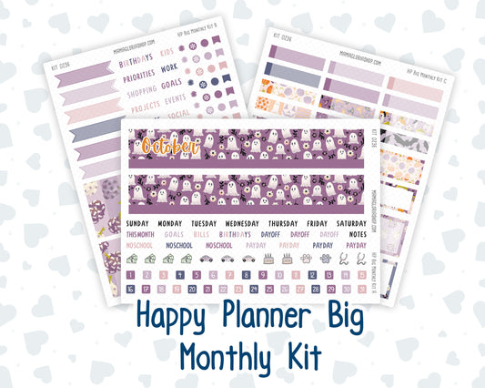 Kit 0236 - HP Big - Monthly Kit - October - Sweet & Spooky - For Big Happy Planner