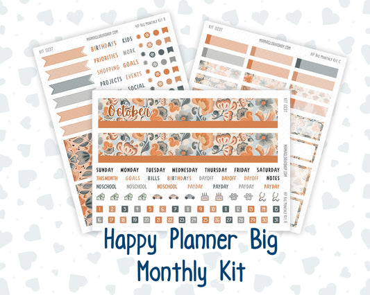 Kit 0237 - HP Big - Monthly Kit - October - Forest Folk - For Big Happy Planner