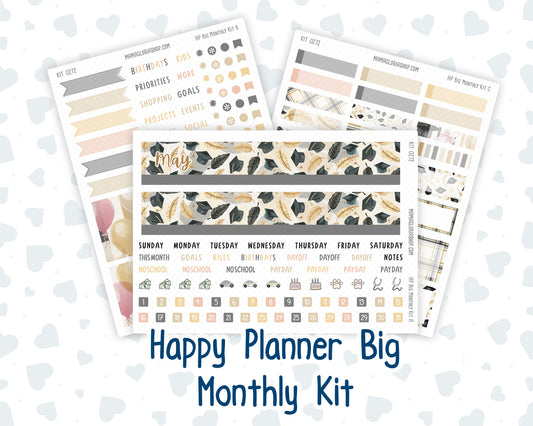 Kit 0272 - HP Big - Monthly Kit - May - Graduation - For Big Happy Planner