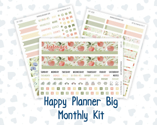 Kit 0295 - HP Big - Monthly Kit - September - Apple Harvest - For Big Happy Planner
