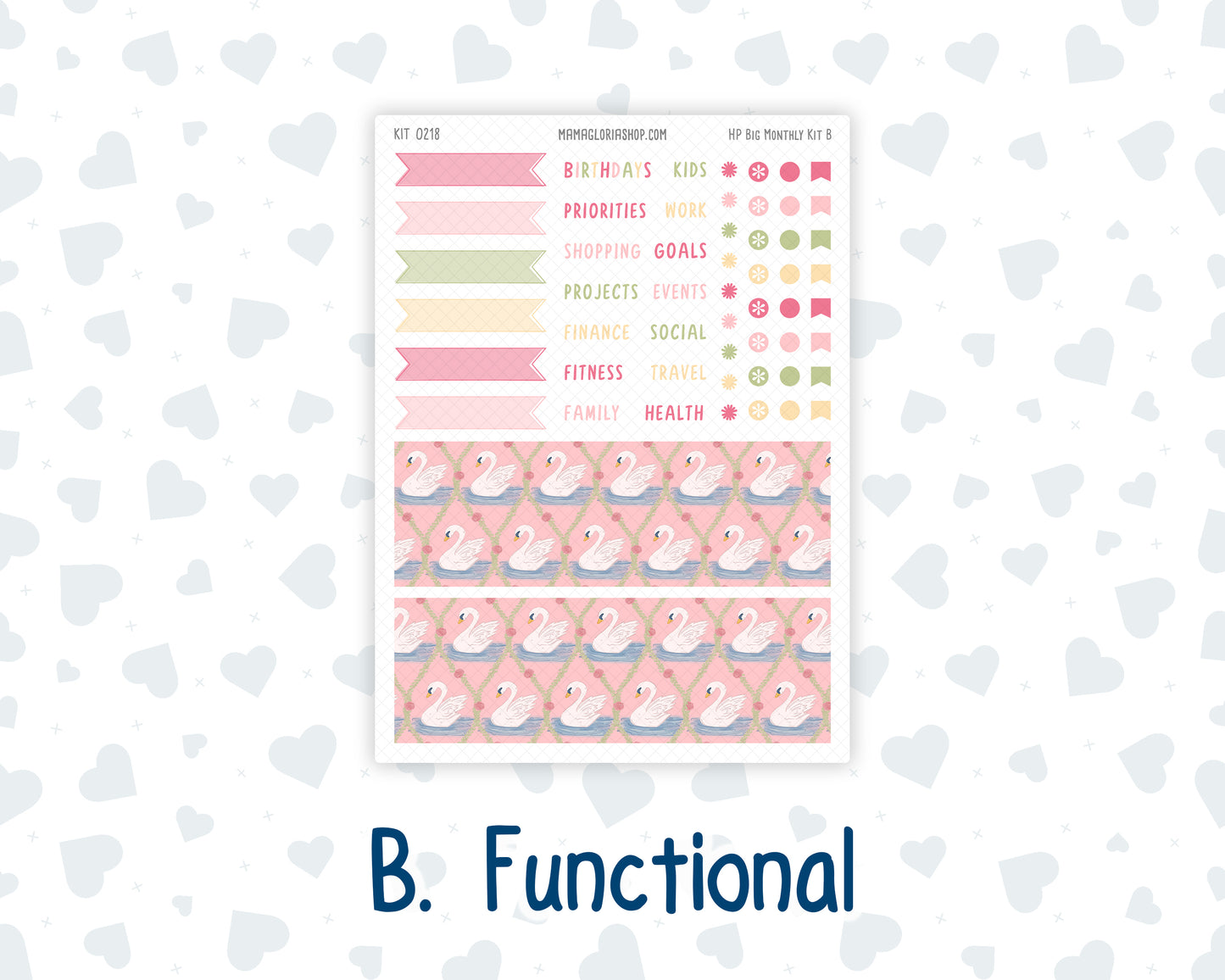 HP - Monthly - Kit 0218- Mother's Love- May - For Big Happy Planner