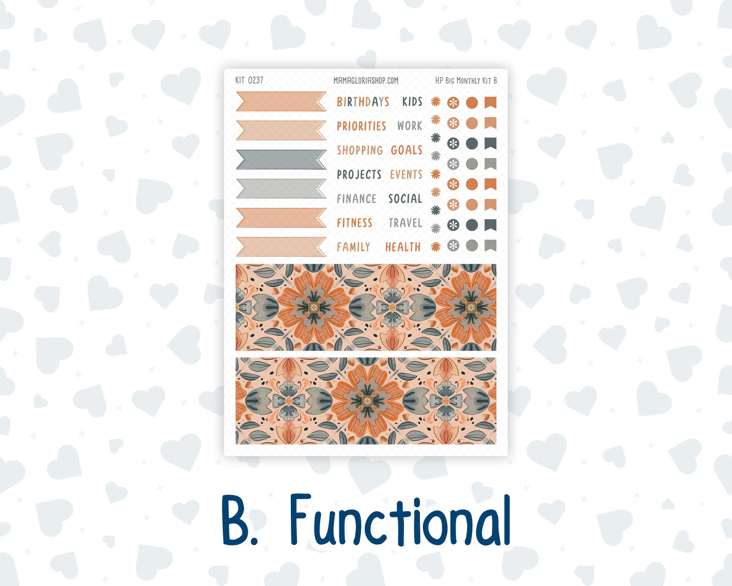 Kit 0237 - HP Big - Monthly Kit - October - Forest Folk - For Big Happy Planner
