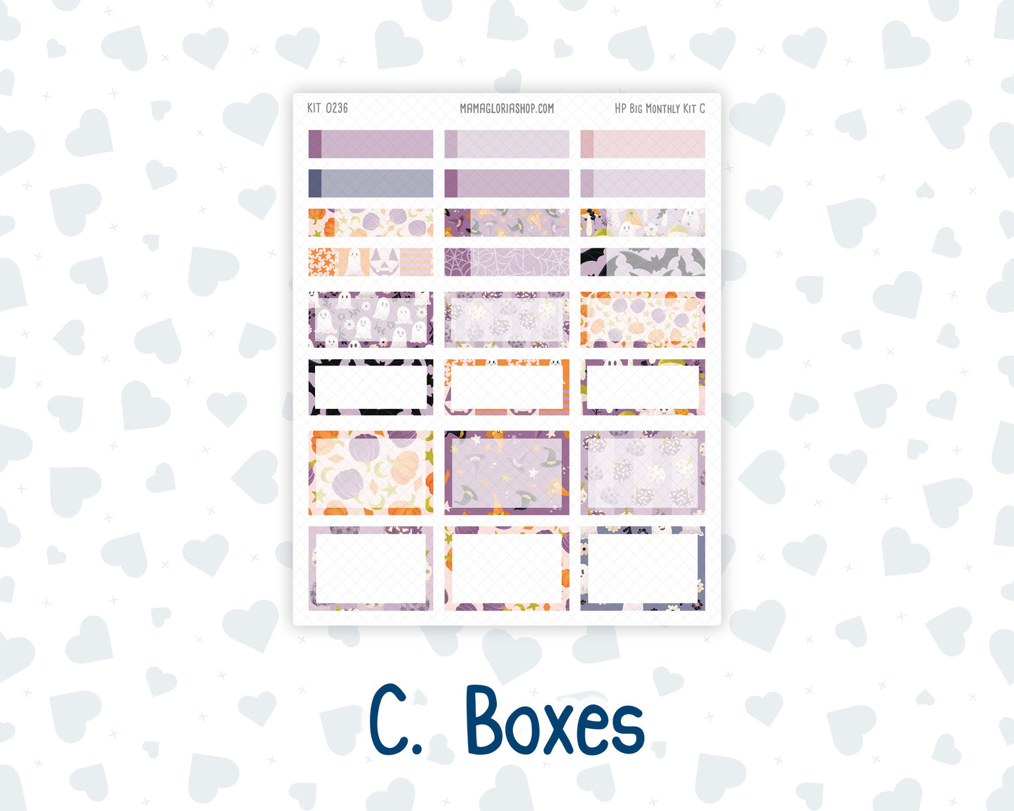 Kit 0236 - HP Big - Monthly Kit - October - Sweet & Spooky - For Big Happy Planner