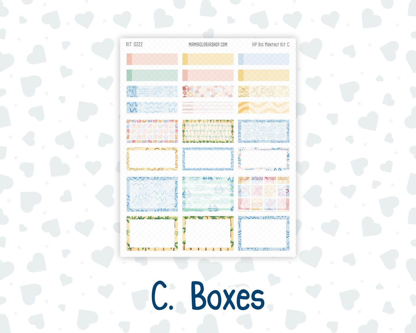 Kit 0222 - HP Big - Monthly Kit - June - Beach Day - For Big Happy Planner