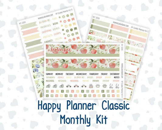 Kit 0295 - HP Classic - Monthly Kit - September - Apple Harvest - For Classic Happy Planner