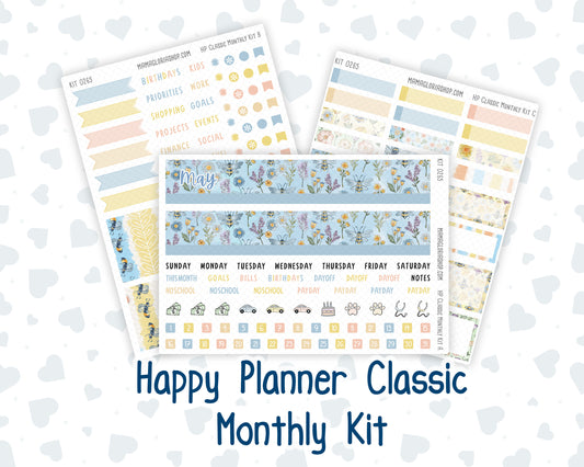 Kit 0265 - HP Classic - Monthly Kit - May - Honeybee Sky - For Classic Happy Planner