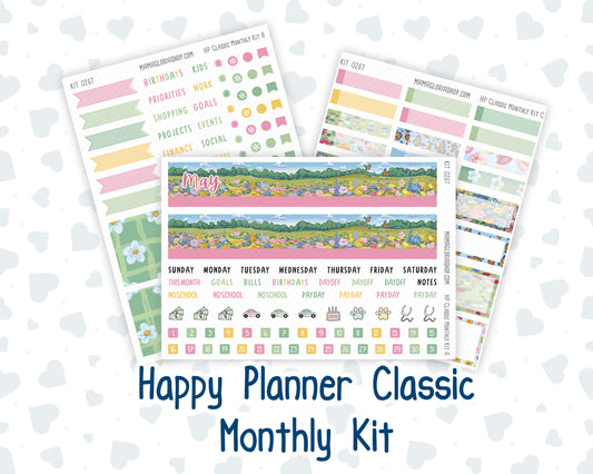 Kit 0267 - HP Classic - Monthly Kit - May - Flowers For Mama - For Classic Happy Planner