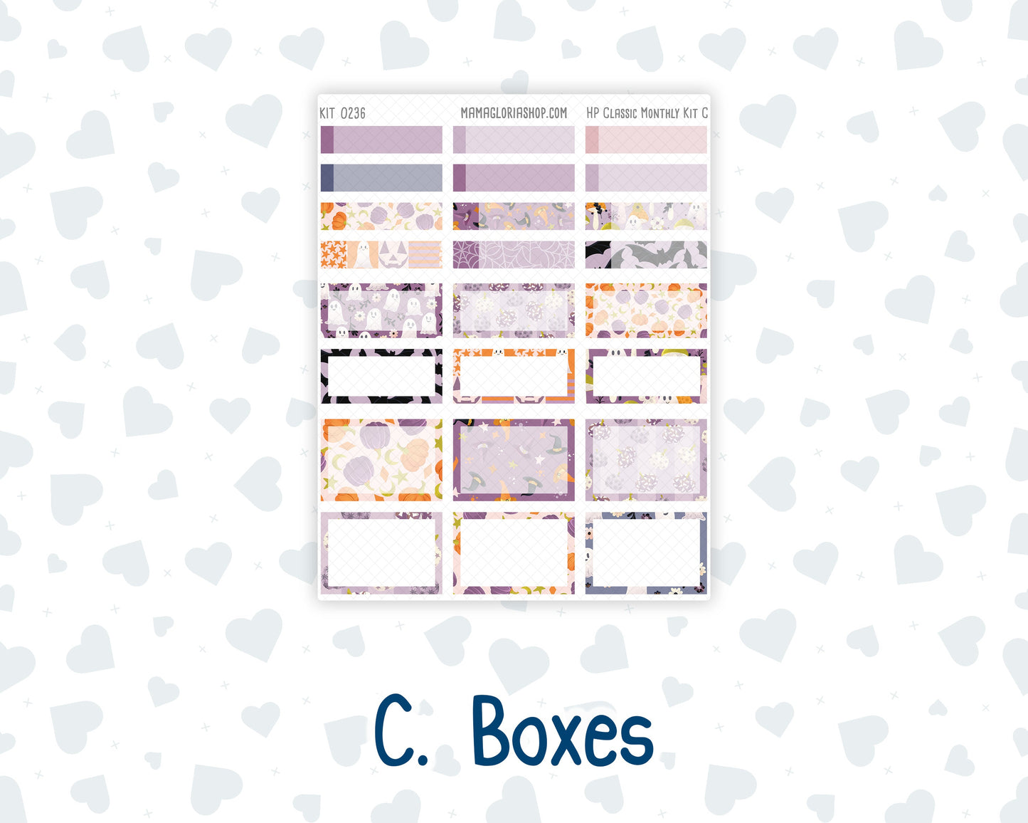 Kit 0236 - HP Classic - Monthly Kit - October - Sweet & Spooky - For Classic Happy Planner