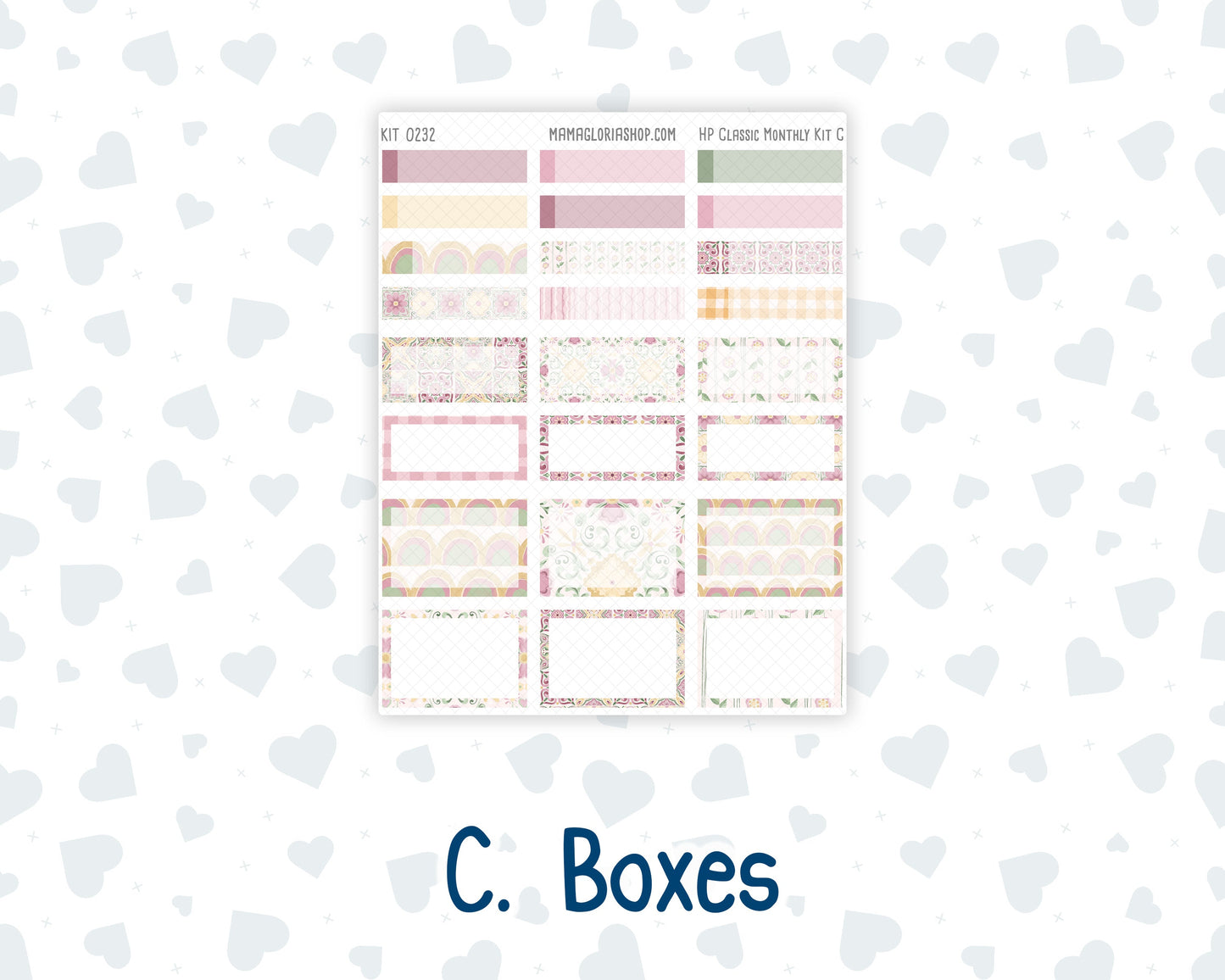 Kit 0232 - HP Classic - Monthly Kit - September - Heirloom Garden - For Classic Happy Planner