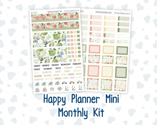 Kit 0295 - HP Mini - Monthly Kit - September - Apple Harvest - For Mini Happy Planner