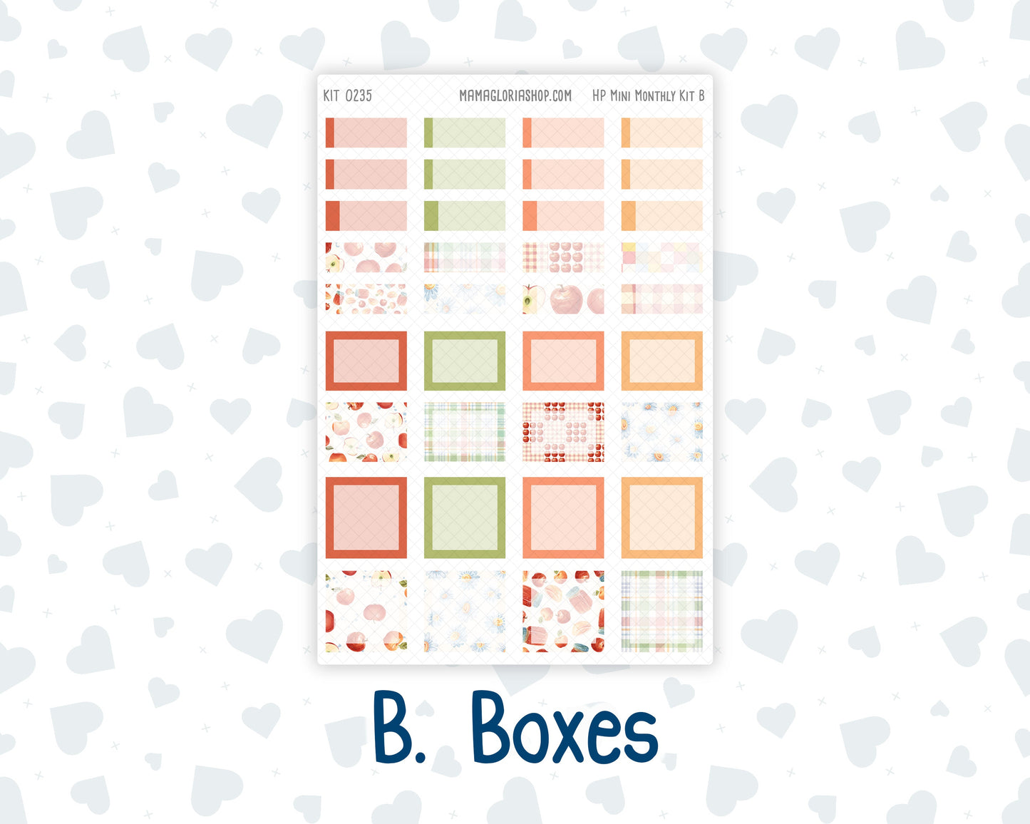 Kit 0235 - HP Mini - Monthly Kit - September - Apple Orchard - For Mini Happy Planner