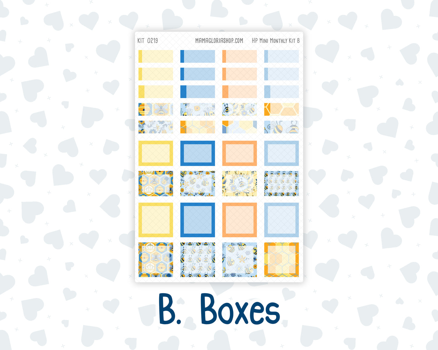 HP - Monthly - Kit 0219- Bee's Business- May- For Mini Happy Planner